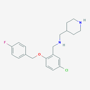 1-{5-chloro-2-[(4-fluorobenzyl)oxy]phenyl}-N-(piperidin-4-ylmethyl)methanamine
