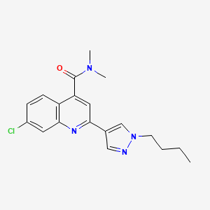 2-(1-butyl-1H-pyrazol-4-yl)-7-chloro-N,N-dimethyl-4-quinolinecarboxamide