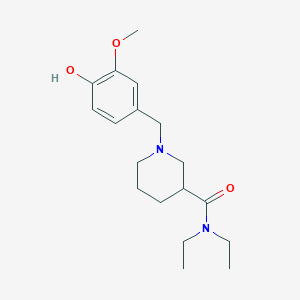 N,N-diethyl-1-[(4-hydroxy-3-methoxyphenyl)methyl]piperidine-3-carboxamide