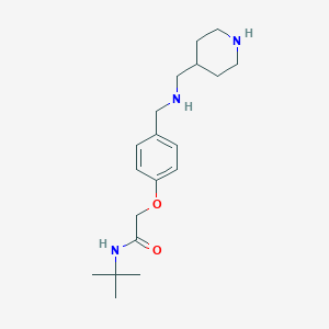 molecular formula C19H31N3O2 B499865 N-tert-butyl-2-(4-{[(piperidin-4-ylmethyl)amino]methyl}phenoxy)acetamide 