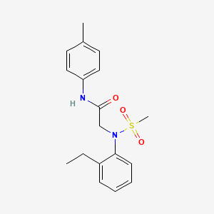 2-(2-ethyl-N-methylsulfonylanilino)-N-(4-methylphenyl)acetamide