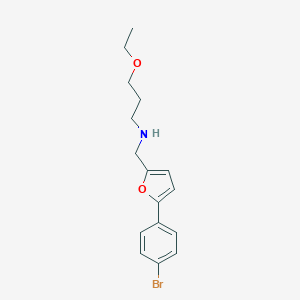 molecular formula C16H20BrNO2 B499866 N-{[5-(4-bromophenyl)furan-2-yl]methyl}-3-ethoxypropan-1-amine 