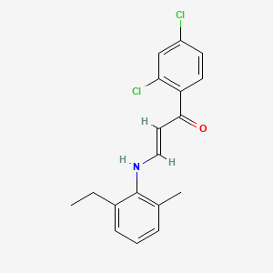 1-(2,4-dichlorophenyl)-3-[(2-ethyl-6-methylphenyl)amino]-2-propen-1-one