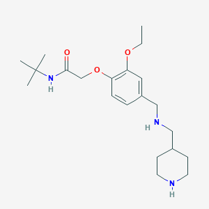 N-tert-butyl-2-(2-ethoxy-4-{[(piperidin-4-ylmethyl)amino]methyl}phenoxy)acetamide