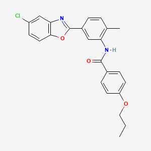 N-[5-(5-chloro-1,3-benzoxazol-2-yl)-2-methylphenyl]-4-propoxybenzamide