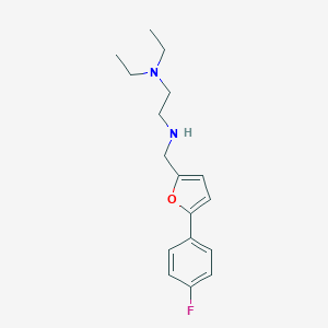 molecular formula C17H23FN2O B499871 N,N-diethyl-N'-{[5-(4-fluorophenyl)furan-2-yl]methyl}ethane-1,2-diamine 