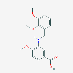 molecular formula C17H19NO5 B499875 3-[(2,3-Dimethoxybenzyl)amino]-4-methoxybenzoic acid 