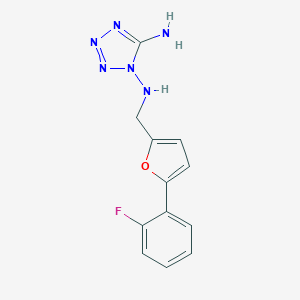 N~1~-{[5-(2-fluorophenyl)furan-2-yl]methyl}-1H-tetrazole-1,5-diamine