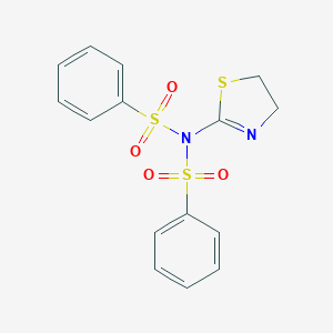 molecular formula C15H14N2O4S3 B499886 N-(4,5-dihydro-1,3-thiazol-2-yl)-N-(phenylsulfonyl)benzenesulfonamide CAS No. 332163-22-1