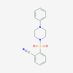 molecular formula C17H17N3O2S B499902 2-[(4-phenylpiperazino)sulfonyl]benzonitrile 