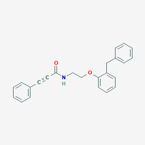 molecular formula C24H21NO2 B499923 N-[2-(2-benzylphenoxy)ethyl]-3-phenylprop-2-ynamide 