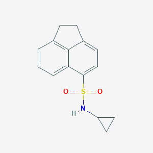 molecular formula C15H15NO2S B499926 N-cyclopropyl-1,2-dihydroacenaphthylene-5-sulfonamide 