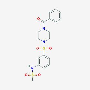 N-{3-[(4-benzoylpiperazin-1-yl)sulfonyl]phenyl}methanesulfonamide