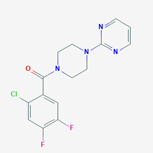 molecular formula C15H13ClF2N4O B499933 2-[4-(2-Chloro-4,5-difluorobenzoyl)piperazin-1-yl]pyrimidine CAS No. 379697-90-2
