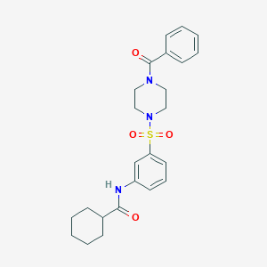 N-{3-[(4-benzoylpiperazin-1-yl)sulfonyl]phenyl}cyclohexanecarboxamide