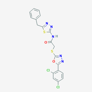 N-(5-benzyl-1,3,4-thiadiazol-2-yl)-2-{[5-(2,4-dichlorophenyl)-1,3,4-oxadiazol-2-yl]sulfanyl}acetamide