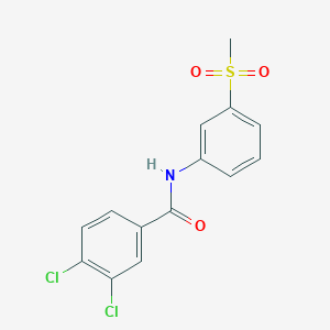 molecular formula C14H11Cl2NO3S B499956 3,4-dichloro-N-[3-(methylsulfonyl)phenyl]benzamide 