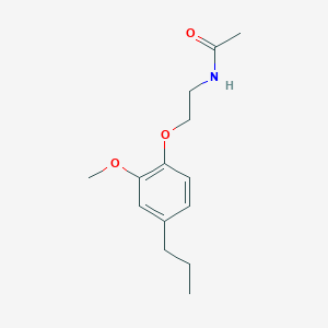 molecular formula C14H21NO3 B499960 N-[2-(2-甲氧基-4-丙基苯氧基)乙基]乙酰胺 CAS No. 698992-26-6