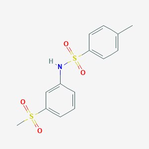 molecular formula C14H15NO4S2 B499965 4-methyl-N-[3-(methylsulfonyl)phenyl]benzenesulfonamide 