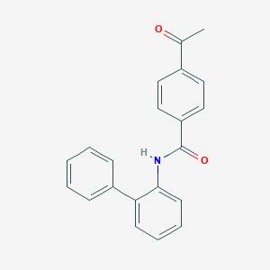 molecular formula C21H17NO2 B499975 4-acetyl-N-(biphenyl-2-yl)benzamide 