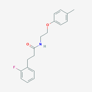 3-(2-fluorophenyl)-N-[2-(4-methylphenoxy)ethyl]propanamide