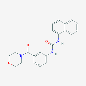 molecular formula C22H21N3O3 B499978 Urea, 1-[3-(morpholine-4-carbonyl)phenyl]-3-(naphthalen-1-yl)- 