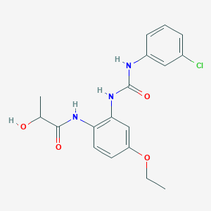 N-(2-{[(3-chloroanilino)carbonyl]amino}-4-ethoxyphenyl)-2-hydroxypropanamide