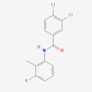 molecular formula C14H10Cl2FNO B499982 3,4-dichloro-N-(3-fluoro-2-methylphenyl)benzamide 