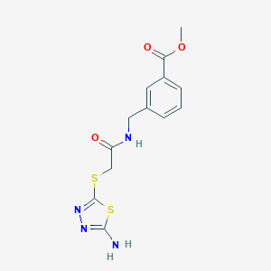 Methyl 3-[({[(5-amino-1,3,4-thiadiazol-2-yl)sulfanyl]acetyl}amino)methyl]benzoate