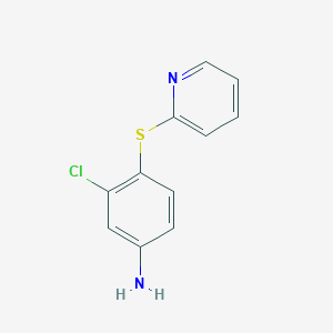 molecular formula C11H9ClN2S B499990 3-Chloro-4-(pyridin-2-ylsulfanyl)aniline CAS No. 524954-88-9