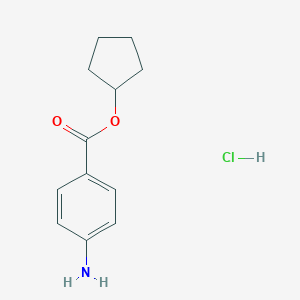 molecular formula C12H16ClNO2 B499991 Cyclopentyl 4-aminobenzoate Hydrochloride CAS No. 37005-75-7