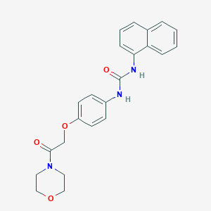 molecular formula C23H23N3O4 B499997 N-{4-[2-(4-morpholinyl)-2-oxoethoxy]phenyl}-N'-(1-naphthyl)urea 