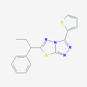 6-(1-Phenylpropyl)-3-(2-thienyl)[1,2,4]triazolo[3,4-b][1,3,4]thiadiazole