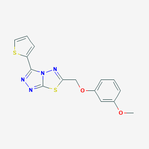 6-[(3-Methoxyphenoxy)methyl]-3-(2-thienyl)[1,2,4]triazolo[3,4-b][1,3,4]thiadiazole