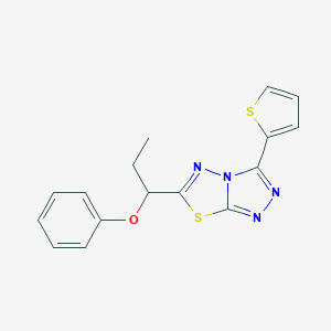 6-(1-Phenoxypropyl)-3-(thiophen-2-yl)[1,2,4]triazolo[3,4-b][1,3,4]thiadiazole
