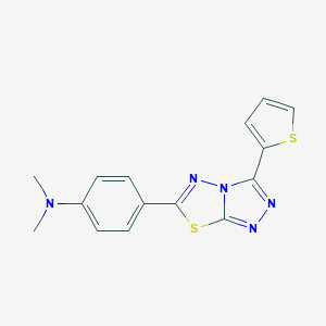 N,N-dimethyl-4-(3-thiophen-2-yl-[1,2,4]triazolo[3,4-b][1,3,4]thiadiazol-6-yl)aniline