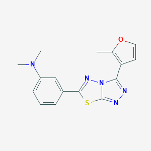 N,N-dimethyl-3-[3-(2-methylfuran-3-yl)[1,2,4]triazolo[3,4-b][1,3,4]thiadiazol-6-yl]aniline