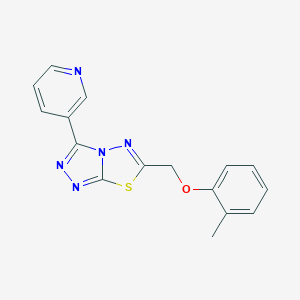 molecular formula C16H13N5OS B500042 6-[(2-Methylphenoxy)methyl]-3-(3-pyridinyl)[1,2,4]triazolo[3,4-b][1,3,4]thiadiazole 