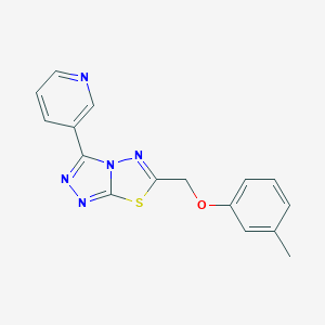 molecular formula C16H13N5OS B500043 6-[(3-Methylphenoxy)methyl]-3-(3-pyridinyl)[1,2,4]triazolo[3,4-b][1,3,4]thiadiazole 