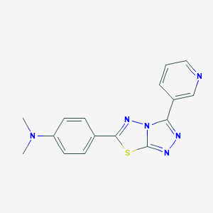 molecular formula C16H14N6S B500047 N,N-dimethyl-4-[3-(pyridin-3-yl)[1,2,4]triazolo[3,4-b][1,3,4]thiadiazol-6-yl]aniline CAS No. 579446-44-9