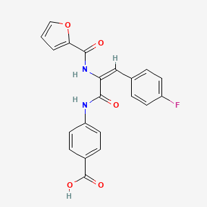 molecular formula C21H15FN2O5 B5000478 4-{[3-(4-fluorophenyl)-2-(2-furoylamino)acryloyl]amino}benzoic acid 