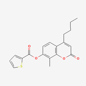 molecular formula C19H18O4S B5000526 4-butyl-8-methyl-2-oxo-2H-chromen-7-yl thiophene-2-carboxylate 