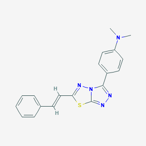 N,N-dimethyl-N-{4-[6-(2-phenylvinyl)[1,2,4]triazolo[3,4-b][1,3,4]thiadiazol-3-yl]phenyl}amine