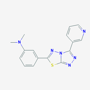 N,N-dimethyl-3-(3-pyridin-3-yl-[1,2,4]triazolo[3,4-b][1,3,4]thiadiazol-6-yl)aniline