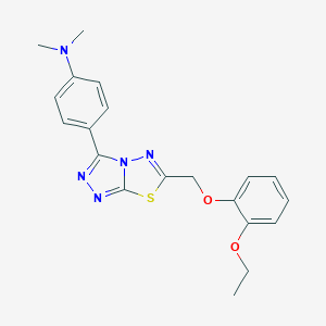 4-{6-[(2-ethoxyphenoxy)methyl][1,2,4]triazolo[3,4-b][1,3,4]thiadiazol-3-yl}-N,N-dimethylaniline