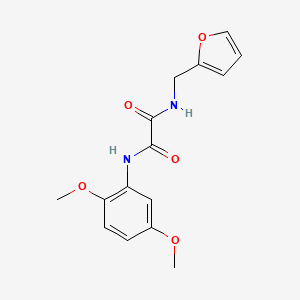 molecular formula C15H16N2O5 B5000730 N'-(2,5-DIMETHOXYPHENYL)-N-[(FURAN-2-YL)METHYL]ETHANEDIAMIDE 