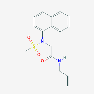 molecular formula C16H18N2O3S B5000736 N~1~-allyl-N~2~-(methylsulfonyl)-N~2~-1-naphthylglycinamide 