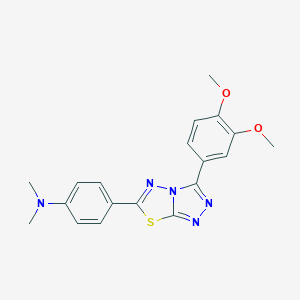 4-[3-(3,4-dimethoxyphenyl)[1,2,4]triazolo[3,4-b][1,3,4]thiadiazol-6-yl]-N,N-dimethylaniline