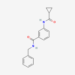 molecular formula C18H18N2O2 B5000761 N-benzyl-3-[(cyclopropylcarbonyl)amino]benzamide 