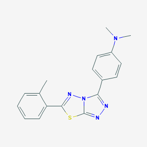 N,N-dimethyl-4-[6-(2-methylphenyl)[1,2,4]triazolo[3,4-b][1,3,4]thiadiazol-3-yl]aniline